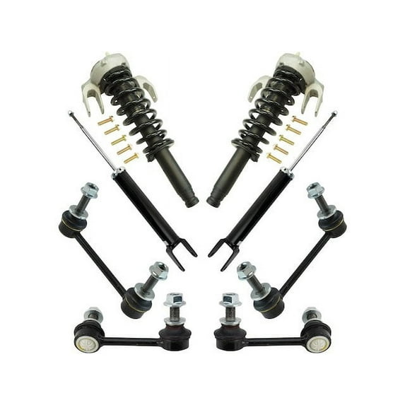 Front and Rear Shock Strut Coil Spring Sway Bar Link Kit 8 Piece - Compatible with 2008 - 2013 Cadillac CTS AWD 2009 2010 2011 2012