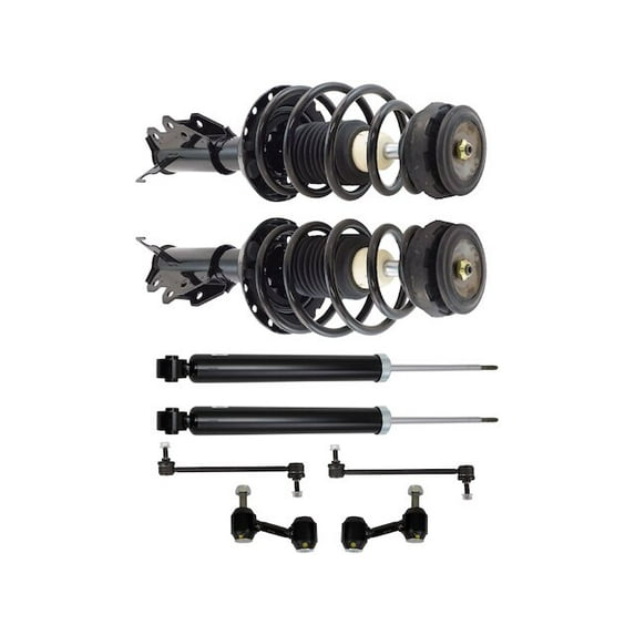 Front and Rear Shock Strut Coil Spring Sway Bar Link Kit 8 Piece - Compatible with 2013 Chevy Malibu