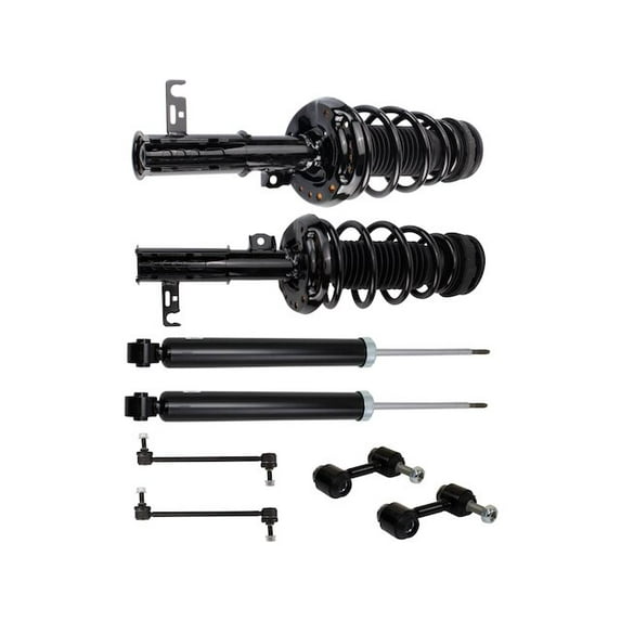 Front and Rear Shock Strut Coil Spring Sway Bar Link Kit 8 Piece - Compatible with 2014 - 2019 Chevy Impala 2015 2016 2017 2018