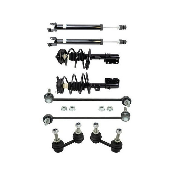 Front and Rear Shock Strut Coil Spring Sway Bar Link Kit 8 Piece - Compatible with 2016 - 2018 Nissan Maxima 2017