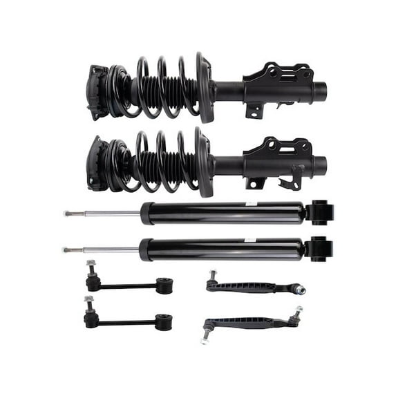 Front and Rear Shock Strut Coil Spring Sway Bar Link Kit 8 Piece - Compatible with 2016 - 2019 Chevy Camaro 2017 2018