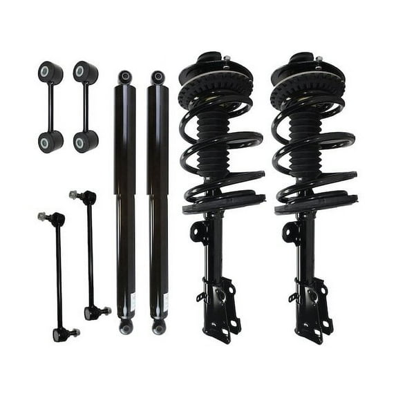 Front and Rear Shock Strut Coil Spring Sway Bar Link Kit - Compatible with 2001 - 2007 Chrysler Town & Country 2002 2003 2004 2005 2006