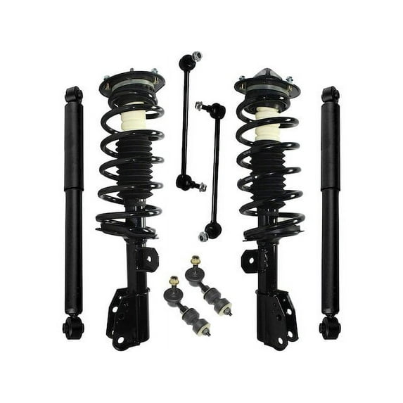 Front and Rear Shock Strut Coil Spring Sway Bar Link Kit - Compatible with 2005 - 2006 Chevy Equinox