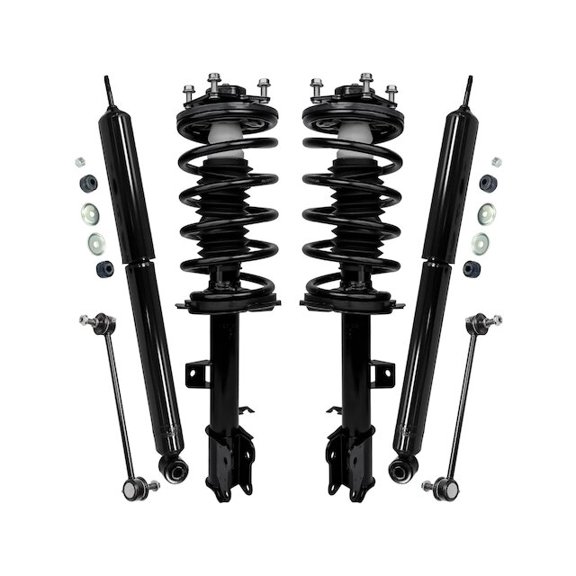 Front and Rear Shock Strut Coil Spring Sway Bar Link Kit - Compatible with 2005 - 2007 Ford Escape 2006
