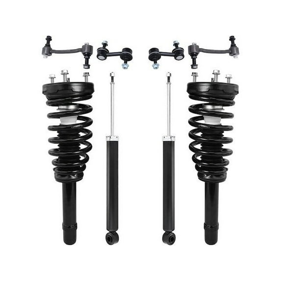 Front and Rear Shock Strut Coil Spring Sway Bar Link Kit - Compatible with 2006 - 2011 Hyundai Azera 2007 2008 2009 2010