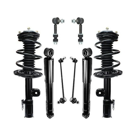 Front and Rear Shock Strut Coil Spring Sway Bar Link Kit - Compatible with 2006 - 2012 Toyota RAV4 2007 2008 2009 2010 2011