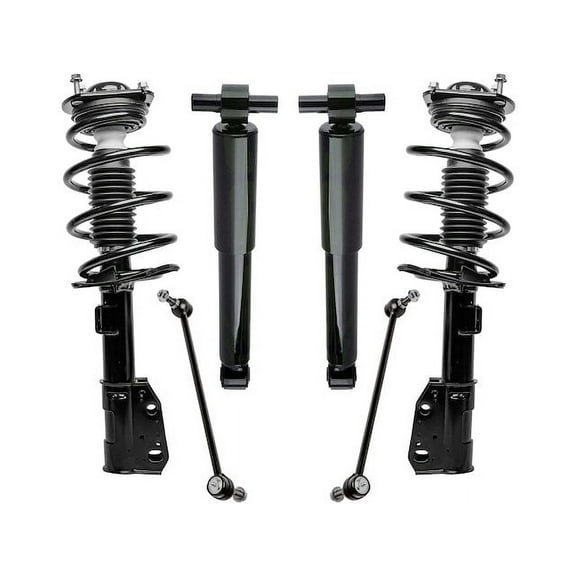 Front and Rear Shock Strut Coil Spring Sway Bar Link Kit - Compatible with 2007 - 2016 GMC Acadia 2008 2009 2010 2011 2012 2013 2014 2015