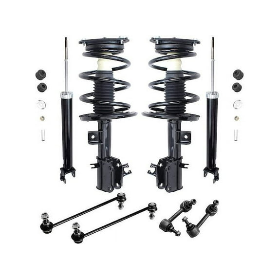 Front and Rear Shock Strut Coil Spring Sway Bar Link Kit - Compatible with 2009 - 2014 Nissan Maxima 2010 2011 2012 2013