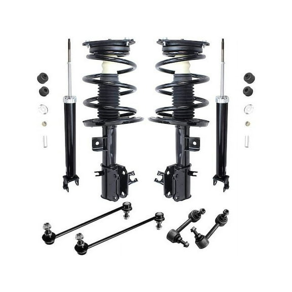 Front and Rear Shock Strut Coil Spring Sway Bar Link Kit - Compatible with 2009 - 2014 Nissan Maxima 2010 2011 2012 2013