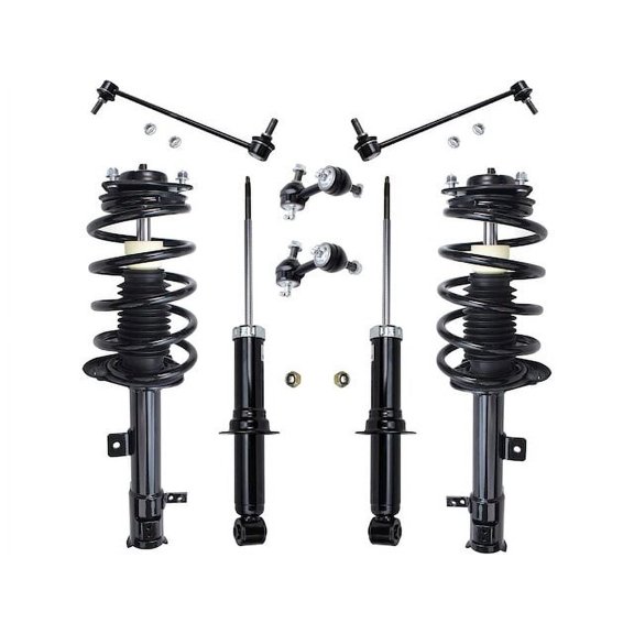Front and Rear Shock Strut Coil Spring Sway Bar Link Kit - Compatible with 2009 Dodge Caliber