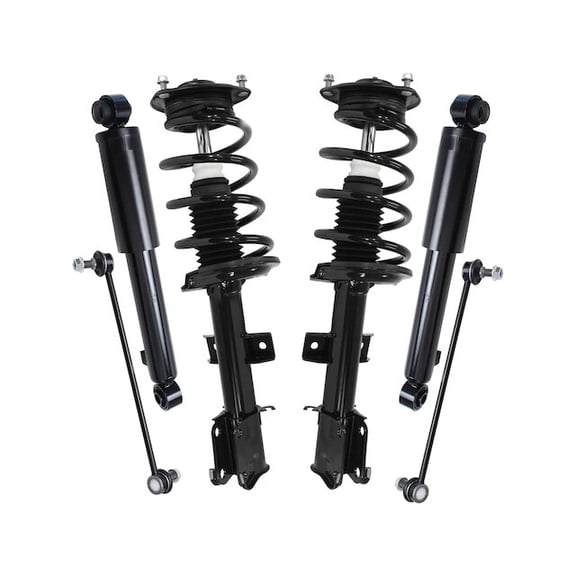 Front and Rear Shock Strut Coil Spring Sway Bar Link Kit - Compatible with 2011 - 2013 Kia Sorento 2012