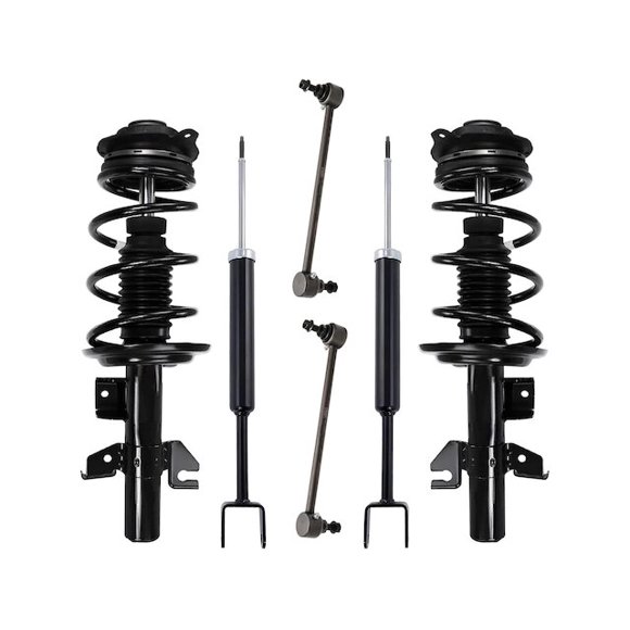 Front and Rear Shock Strut Coil Spring Sway Bar Link Kit - Compatible with 2013 - 2016 Dodge Dart 2014 2015