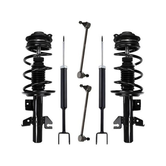 Front and Rear Shock Strut Coil Spring Sway Bar Link Kit - Compatible with 2013 - 2016 Dodge Dart 2014 2015