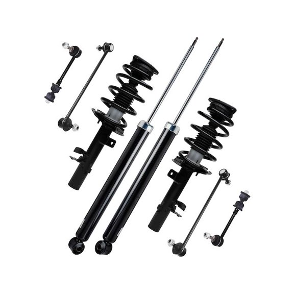 Front and Rear Shock Strut Coil Spring Sway Bar Link Kit - Compatible with 2014 - 2018 Ford Escape 2015 2016 2017