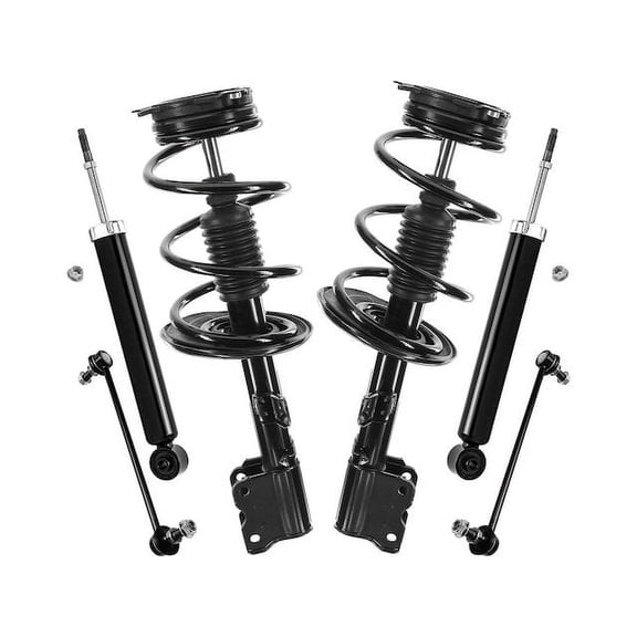 Front and Rear Shock Strut Coil Spring Sway Bar Link Kit - Compatible with 2014 - 2018 Nissan Murano 2015 2016 2017