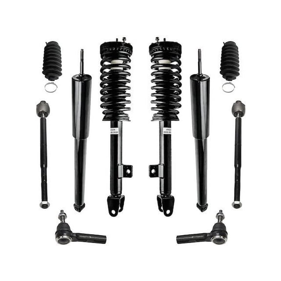 Front and Rear Shock Strut Coil Spring Tie Rod Kit - Compatible with 2006 - 2010 Dodge Charger 2007 2008 2009