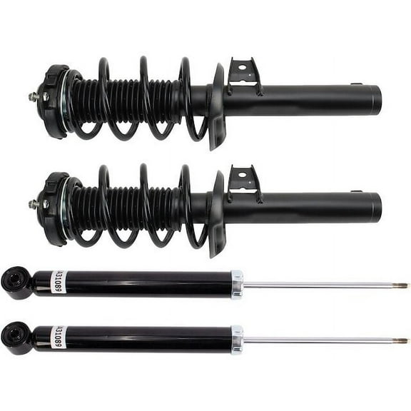 Front and Rear Shock Strut and Coil Spring Kit 4 Piece - Compatible with 2015 - 2018 Audi Q3 2016 2017