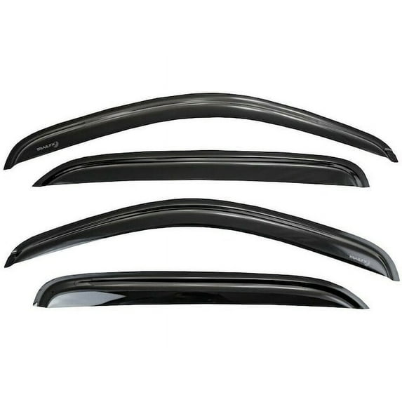 Front and Rear Side Window Deflector Set of 4 - Compatible with 1992 - 2000 GMC K3500 Crew Cab Pickup 1993 1994 1995 1996 1997 1998 1999