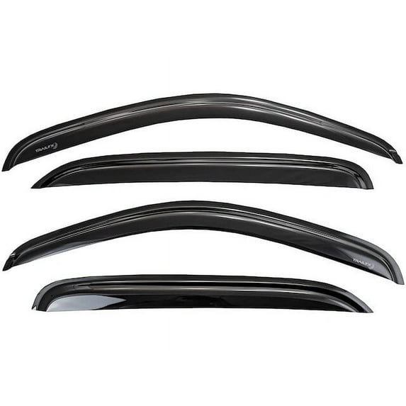 Front and Rear Side Window Deflector Set of 4 - Compatible with 2002 - 2008 Dodge Ram 1500 Crew Cab Pickup 2003 2004 2005 2006 2007