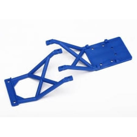 Front and Rear Skid Plate, Blue: Son-Uva Digger Multi-Colored