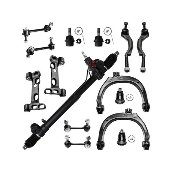 Front and Rear Steering Rack Control Arm Ball Joint Kit - Compatible with 2004 - 2005 GMC Envoy XUV