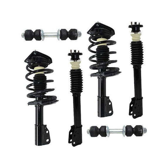 Front and Rear Strut Assembly and Sway Bar Link Kit - Compatible with 1991 - 1993 Cadillac DeVille 1992