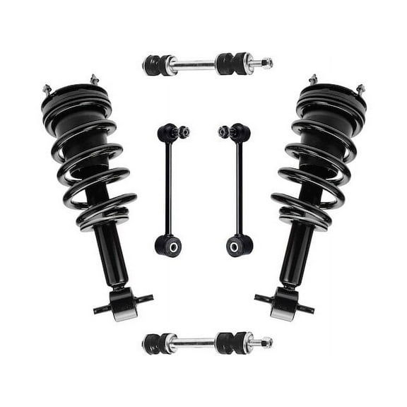 Front and Rear Strut Assembly and Sway Bar Link Kit - Compatible with 2007 - 2014 Chevy Suburban 1500 2008 2009 2010 2011 2012 2013