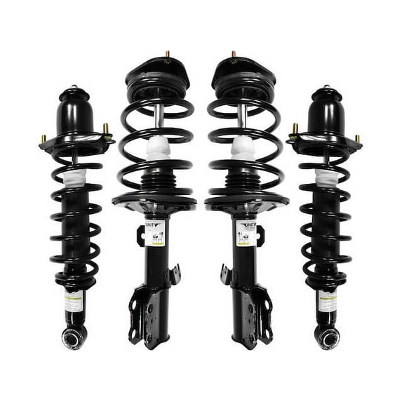 Front and Rear Strut Coil Spring Assembly Kit - 4 Piece - Compatible with 2003 - 2008 Pontiac Vibe FWD (Excludes All Wheel Drive) 2004 2005 2006 2007