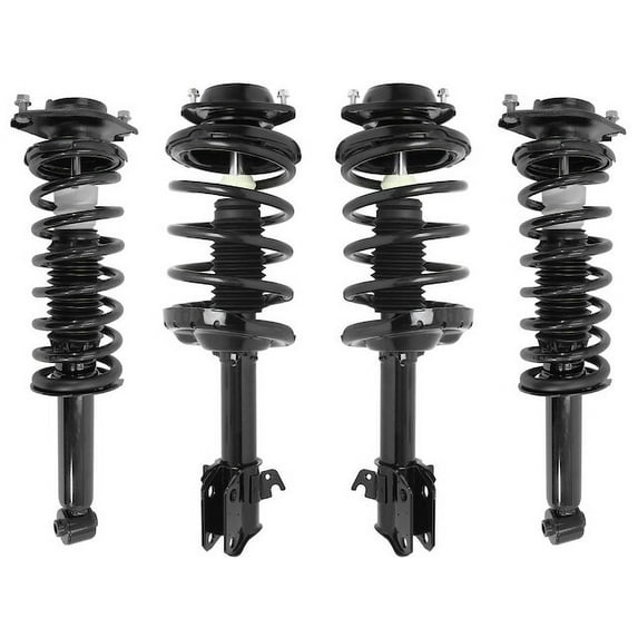 Front and Rear Strut Coil Spring Assembly Kit - 4-Piece - Compatible with 2010 - 2012 Subaru Outback (Excludes Models with Manual Transmission) 2011