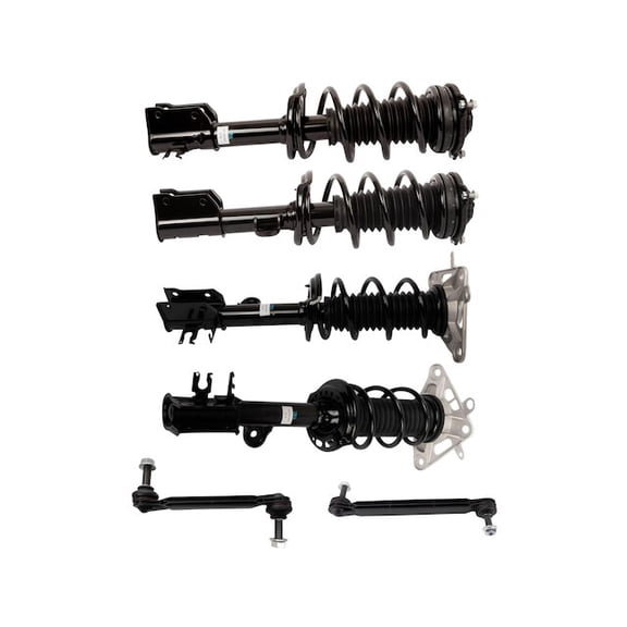 Front and Rear Strut Coil Spring Sway Bar Link Kit 8 Piece - Compatible with 2017 - 2021 Jeep Compass MP 2018 2019 2020