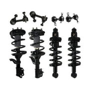 Front and Rear Strut Coil Spring and Sway Bar Link Kit - 8 Piece - Compatible with 2002 - 2006 Honda CR-V 2003 2004 2005