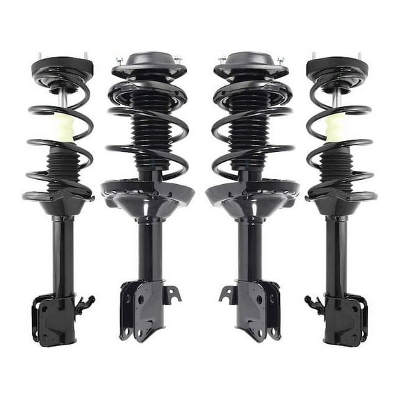 Front and Rear Strut and Coil Spring Assembly 4 Piece Kit - Compatible with 2004 - 2007 Subaru Impreza Sedan (Excludes Wagon Models) 2005 2006