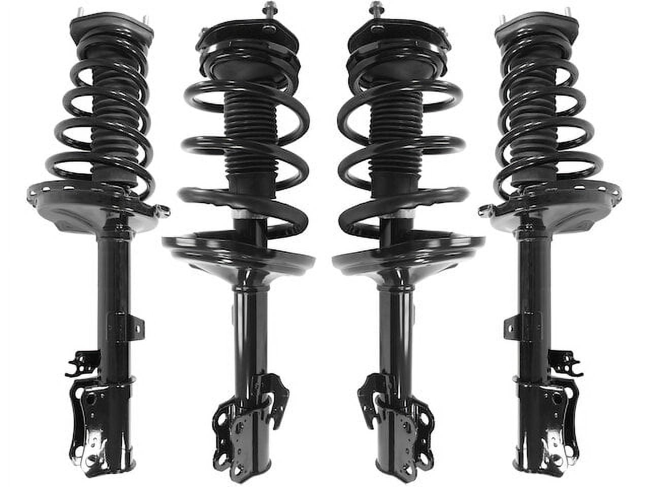 Front and Rear Strut and Coil Spring Assembly - Set of 4 - Compatible with 2007 RX350 FWD without Air Suspension