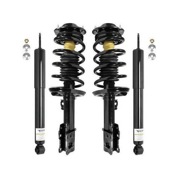 Front and Rear Suspension Strut Coil Spring and Shock Absorber Assembly Kit - 4 Piece - Compatible with 2005 - 2010 Pontiac G6 2006 2007 2008 2009