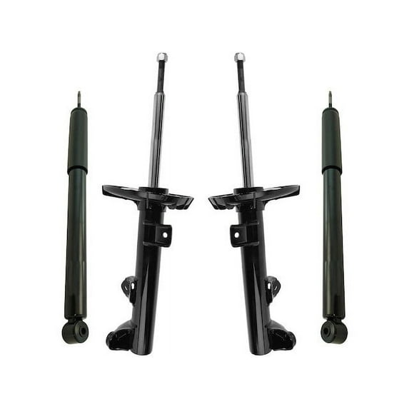 Front and Rear Suspension Strut and Shock Absorber Assembly Kit 4 Piece - Compatible with 2001 - 2005 Mercedes-Benz C320 RWD 2002 2003 2004
