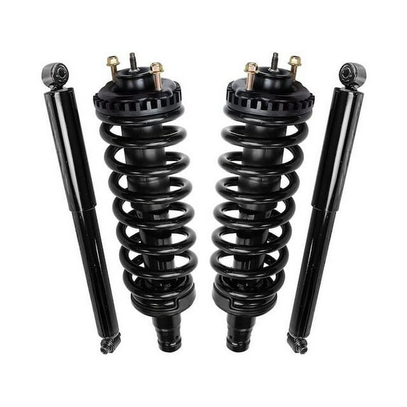 Front and Rear Suspension Strut and Shock Absorber Assembly Kit - Compatible with 2002 - 2004 Oldsmobile Bravada Base 2003