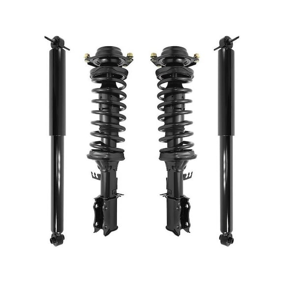 Front and Rear Suspension Strut and Shock Absorber Assembly Kit - Compatible with 2002 - 2005 Kia Rio 2003 2004