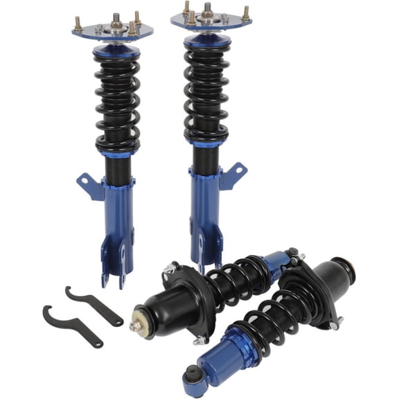 Nee Haoww Front and Rear Suspension Strut and Spring Set with Non-Adjustable Dampers - Blue