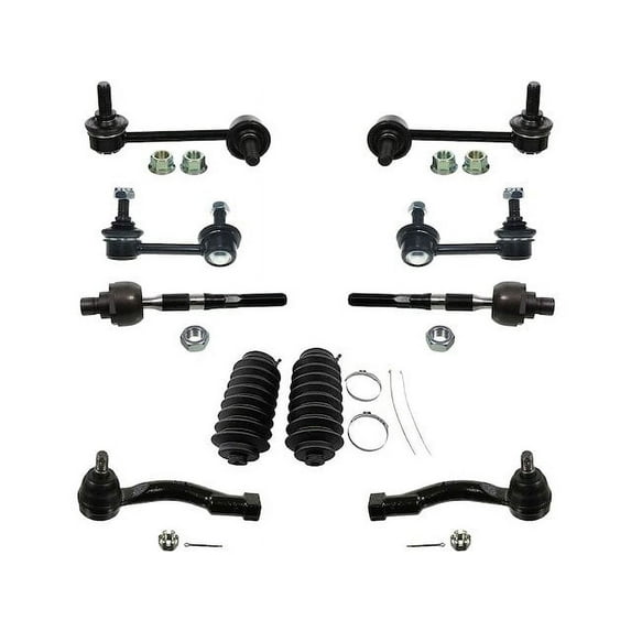 Front and Rear Sway Bar Link and Tie Rod End Kit - Compatible with 2007 - 2009 Kia Sorento 2008