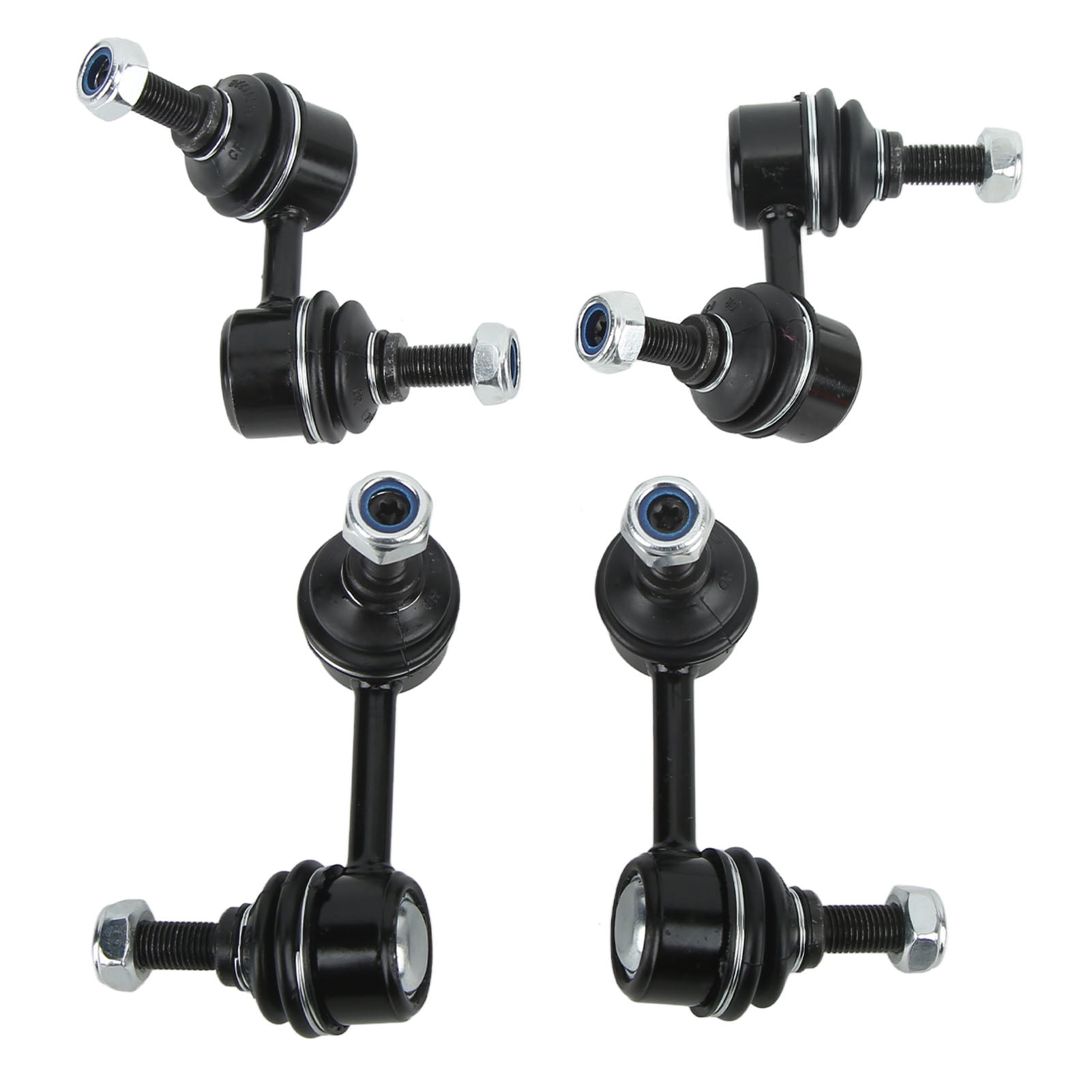 Front and Rear Sway Bar Links, 4Pcs Stabilizer Bar Link K90452 Metal Sway Bar Links Replacement