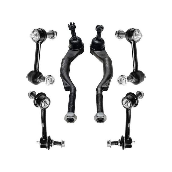 Front and Rear Tie Rod and Sway Bar Link Kit - Compatible with 2004 - 2008 Isuzu Ascender 2005 2006 2007