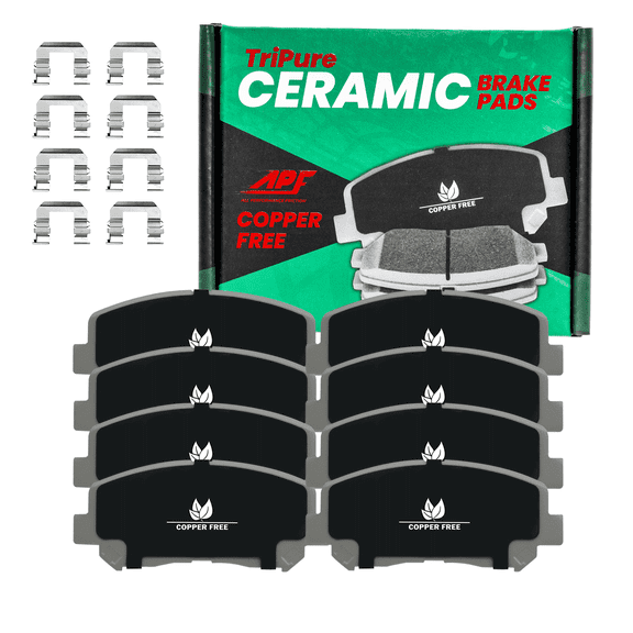 Front and Rear TriPure Copper Free Brake Pads for Buick, Chevrolet, Oldsmobile, Pontiac 1997-2005