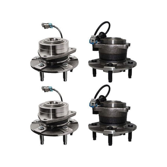 Front and Rear Wheel Hub Assembly Set - Compatible with 2006 Pontiac Torrent