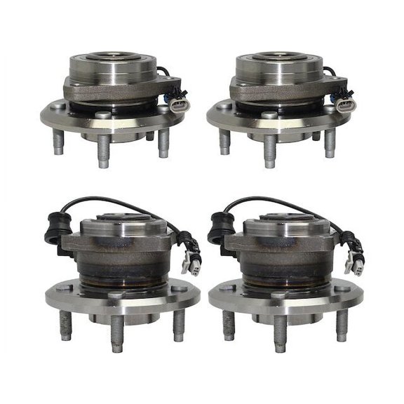 Front and Rear Wheel Hub Assembly Set - Compatible with 2007 - 2009 Pontiac Torrent 2008