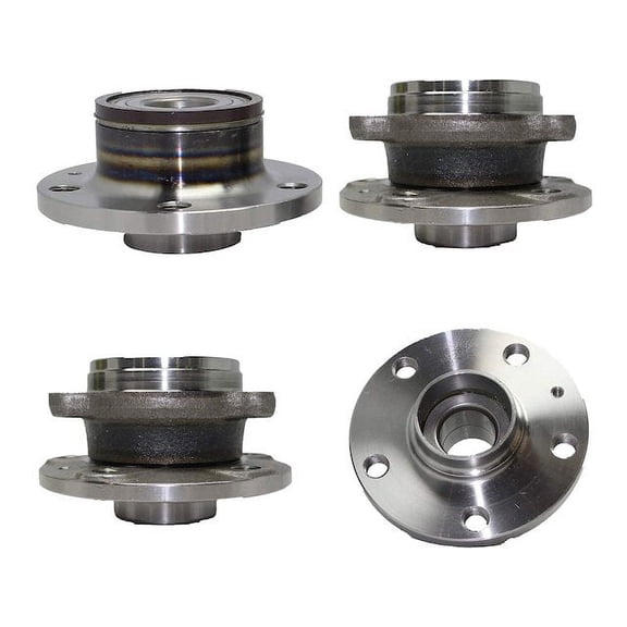Front and Rear Wheel Hub Assembly Set - Compatible with 2007 - 2016 Volkswagen Eos 2008 2009 2010 2011 2012 2013 2014 2015