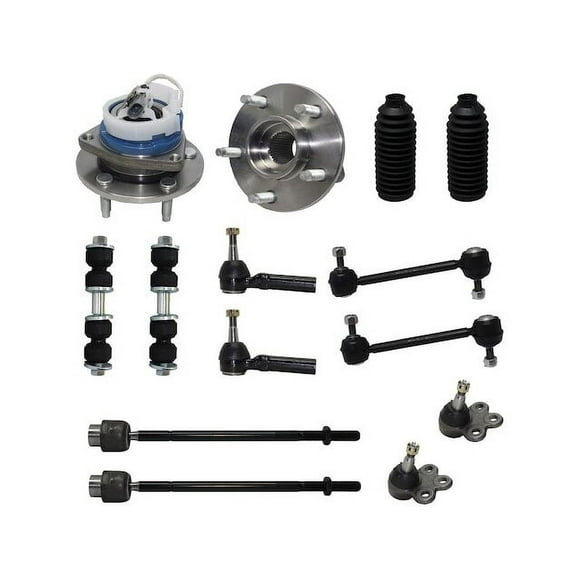 Front and Rear Wheel Hub Ball Joint Sway Bar Link Kit - Compatible with 1997 - 2005 Buick Century 1998 1999 2000 2001 2002 2003 2004