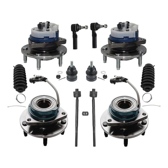 Front and Rear Wheel Hub Ball Joint Tie Rod End Kit - Compatible with 1997 - 2008 Chevy Corvette 1998 1999 2000 2001 2002 2003 2004 2005 2006 2007