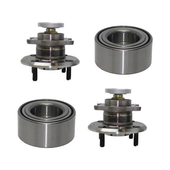Front and Rear Wheel Hub and Bearing Kit - Compatible with 2002 - 2006 Kia Optima 2003 2004 2005