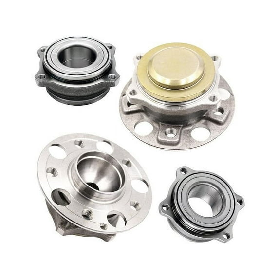 Front and Rear Wheel Hub and Bearing Kit - Compatible with 2013 - 2018 Mercedes-Benz SL63 AMG Base 2014 2015 2016 2017