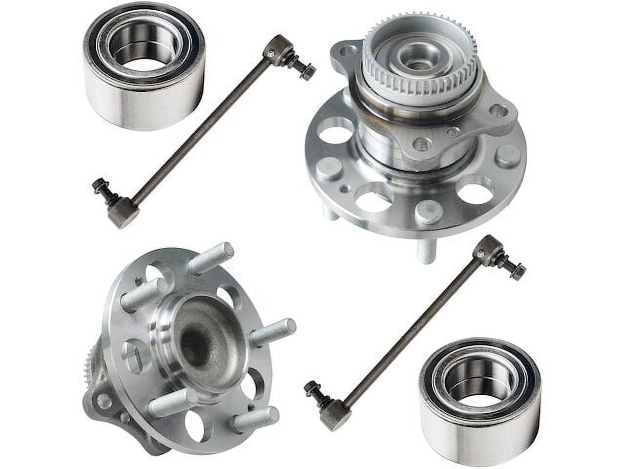 Front and Rear Wheel Hub and Sway Bar Link Kit Compatible with 2013